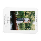 Magnet Flexible Simple Élégant Script Enregistrer la Date Mariage  (Horizontal)