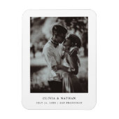 Magnet Flexible Simple Elegant Text and Photo | Save the Date (Vertical)