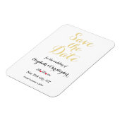 Magnet Flexible Simple Elegant White Gold Wedding Enregistrer La D (Côté Gauche)