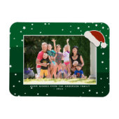 Magnet Flexible Simple élégante photo de famille de Noël (Horizontal)
