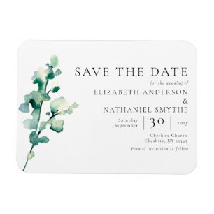 Magnet Flexible Simple Elégante Verdure Économisez La Date Mariage