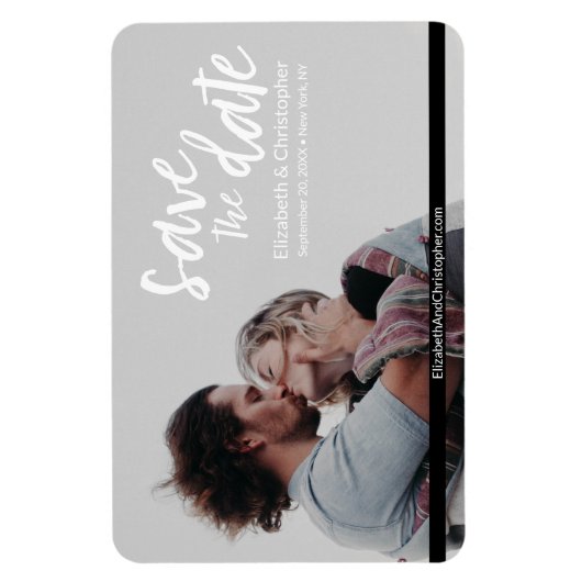 Magnet Flexible Simple Enregistrer la date Photo Mariage Website (Vertical)