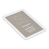 Magnet Flexible Simple Enregistrer l'aimant de date, beige (Côté Droit)