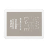 Magnet Flexible Simple Enregistrer l'aimant de date, beige (Horizontal)