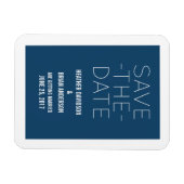 Magnet Flexible Simple Enregistrer l'aimant de date, bleu (Horizontal)
