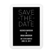 Magnet Flexible Simple Enregistrer l'aimant de date, noir (Vertical)