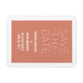 Magnet Flexible Simple Enregistrer l'aimant de date, orange (Horizontal)