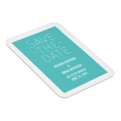 Magnet Flexible Simple Enregistrer l'aimant de date, Turquoise (Côté Droit)