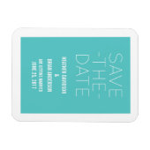 Magnet Flexible Simple Enregistrer l'aimant de date, Turquoise (Horizontal)