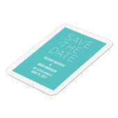 Magnet Flexible Simple Enregistrer l'aimant de date, Turquoise (Côté Gauche)
