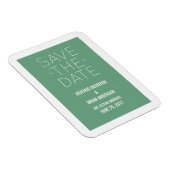 Magnet Flexible Simple Enregistrer l'aimant de date, vert (Côté Droit)