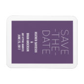 Magnet Flexible Simple Enregistrer l'aimant de date, violet (Horizontal)
