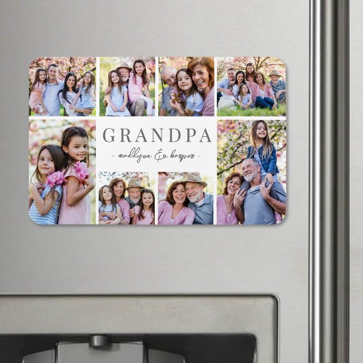 Magnet Flexible Simple Grandpa Photo Collage