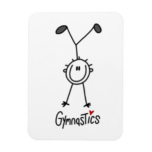 Magnet Flexible Simple Gymnaste Figurine Bâton