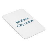Magnet Flexible simple lettre initiale monogramme ajouter votre no (Côté Droit)