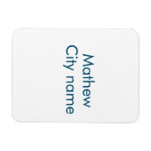 Magnet Flexible simple lettre initiale monogramme ajouter votre no (Horizontal)