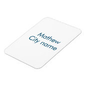 Magnet Flexible simple lettre initiale monogramme ajouter votre no (Côté Gauche)