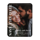 Magnet Flexible Simple Mariage Photo moderne Enregistrer la date (Vertical)