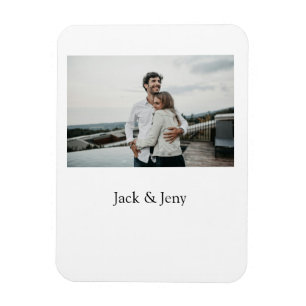 Magnet Flexible Simple minimal coloré ajoutez nom photo texte pers