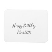 Magnet Flexible SIMPLE MINIMAL.MIGNON AJOUTER NOM BÉBÉ joyeux anni (Horizontal)