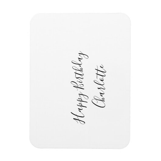 Magnet Flexible SIMPLE MINIMAL.MIGNON AJOUTER NOM BÉBÉ joyeux anni (Vertical)