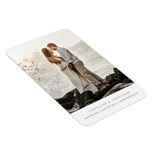 Magnet Flexible Simple Minimal Save the Date, One Large Photo (Côté Droit)