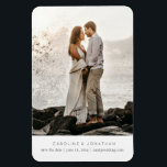 Magnet Flexible Simple Minimal Save the Date, One Large Photo<br><div class="desc">A simple yet elegant save the date magnetic announcement - just upload your vertical photo and custom details.  Easy to use template with a white border highlight (easily change this color).  Classic yet modern and trendy - coordinates beautifully with so many of today's wedding styles.</div>
