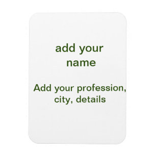Magnet Flexible Simple minimal vert ajoutez votre texte nom photo