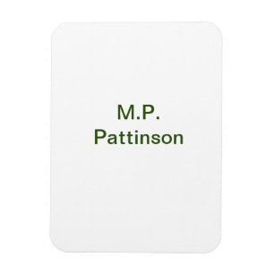 Magnet Flexible Simple minimal vert ajoutez votre texte nom photo