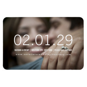 Magnet Flexible Simple Minimaliste Date Moderne Photo Enregistrer