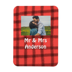 Magnet Flexible Simple minimaliste monsieur et madame ajoutez votr