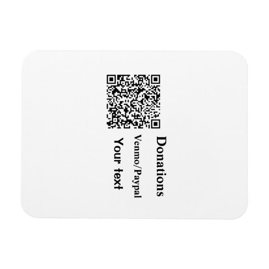 Magnet Flexible Simple minimum ajouter des dons de code-barres ven (Horizontal)