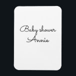 Magnet Flexible simple minimum ajouter votre nom baby shower texte<br><div class="desc">conception</div>