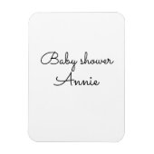 Magnet Flexible simple minimum ajouter votre nom baby shower texte (Vertical)