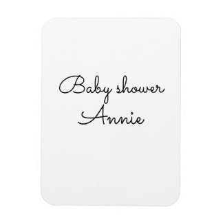 Magnet Flexible simple minimum ajouter votre nom baby shower texte