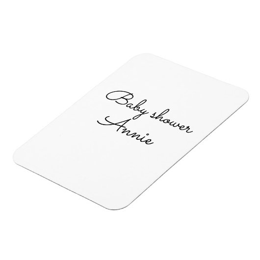 Magnet Flexible simple minimum ajouter votre nom baby shower texte (Côté Gauche)