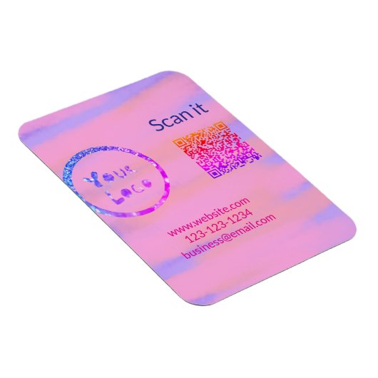 Magnet Flexible Simple minimum q r code ajouter logo code d'analys (Côté Droit)