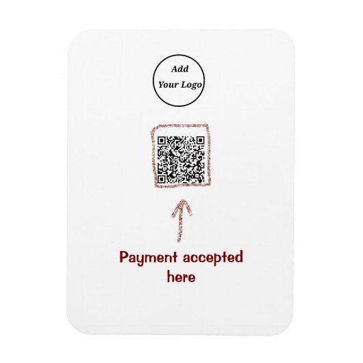 Magnet Flexible Simple minimum q r code ajouter logo code d'analys (Vertical)