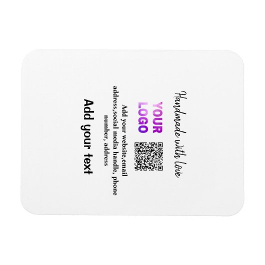 Magnet Flexible Simple minimum q r code ajouter logo code d'analys (Horizontal)