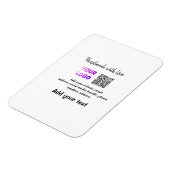 Magnet Flexible Simple minimum q r code ajouter logo code d'analys (Côté Gauche)