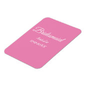 Magnet Flexible Simple minimum rose bridesmaid ajouter le nom de l (Côté Gauche)