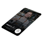 Magnet Flexible Simple Mix Typographie 2025 Calendrier Holiday Pho (Côté Gauche)