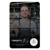 Magnet Flexible Simple Mix Typographie 2025 Calendrier Holiday Pho (Vertical)