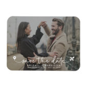 Magnet Flexible Simple moderne de destination mariage script photo (Horizontal)