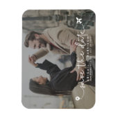 Magnet Flexible Simple moderne de destination mariage script photo (Vertical)