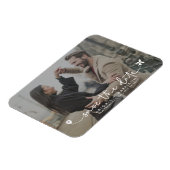 Magnet Flexible Simple moderne de destination mariage script photo (Côté Gauche)