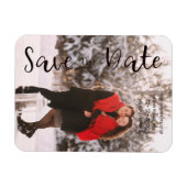 Magnet Flexible Simple moderne Fiançailles photo personnalisé Coup (Horizontal)