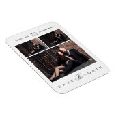 Magnet Flexible Simple moderne Mariage Couple 3 Photos Collage (Côté Droit)