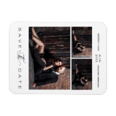 Magnet Flexible Simple moderne Mariage Couple 3 Photos Collage (Horizontal)