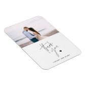 Magnet Flexible Simple moderne Script Mariage  photo Merci (Côté Droit)